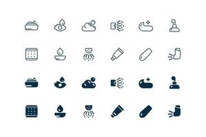 Topical medicine preparation icon set pixel perfect ready to use vector