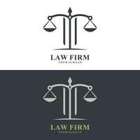 justicia ley logo modelo vector ilustración