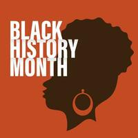 Black History Months Vibrant Silhouette of African American Woman vector