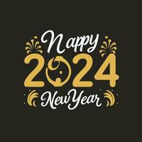 New Year 2024 vector design