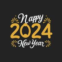 New Year 2024 vector design