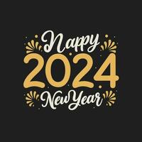 New Year 2024 vector design