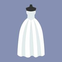 Wedding dress in modern design. Vector illustration.