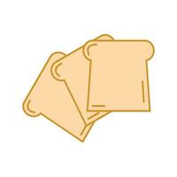 delicious toast bread isolated icon vector illustration design icon. food icon in flat and cartoon style. food icon design elements. Food symbol graphic for your design needs.