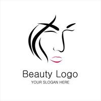 hermosa mujer Moda logo. resumen vector modelo lineal estilo.