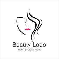 hermosa mujer Moda logo. resumen vector modelo lineal estilo.