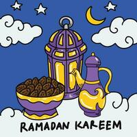 Hand drawn doodles ramadan celebration vector EPS 10.eps