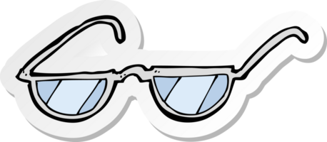 sticker of a cartoon glasses png