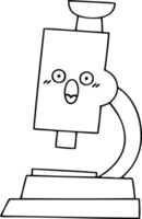 lijntekening cartoon microscoop png