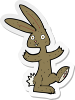 klistermärke av en tecknad kanin png