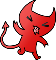 gradient cartoon of a kawaii cute demon png