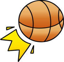 gradient shaded cartoon basket ball png