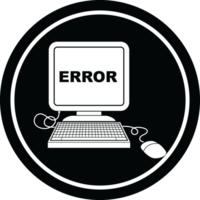 computador erro circular símbolo png