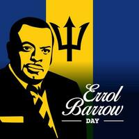 Errol Barrow Day. The Day of Barbados Errol Barrow Day illustration vector background. Vector eps 10