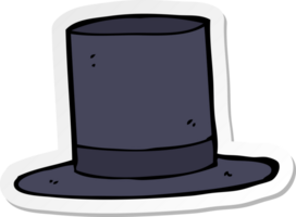 pegatina de un sombrero de copa de dibujos animados png