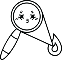 line drawing cartoon magnifying glass png