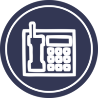 office telephone circular icon png