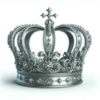 AI generated Royal crown isolated on white photo