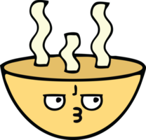 bol de dessin animé mignon de soupe chaude png