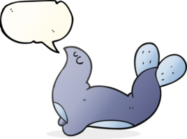 discorso bolla cartone animato foca png