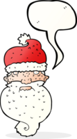 Cartoon grimmiges Weihnachtsmann-Gesicht mit Sprechblase png