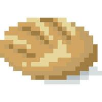 Cookie cartoon icon in pixel style vector