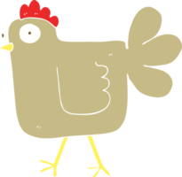 flat color illustration of a cartoon chicken png