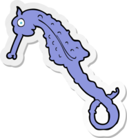 sticker of a cartoon sea horse png