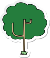 sticker of a quirky hand drawn cartoon tree png