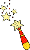 cartoon doodle magic wand png