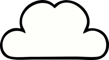 stripboekstijl cartoon witte wolk png