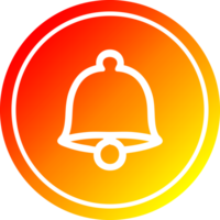 vieille cloche circulaire dans le spectre de gradient chaud png