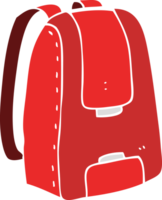 flat color illustration of a cartoon bag png