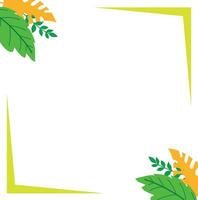 Simple border with leaf elements to provide a natural touch. vector