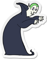 sticker of a cartoon spooky vampire png