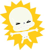 cartoon of a scary skeleton png