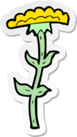 Aufkleber einer Cartoon-Blume png