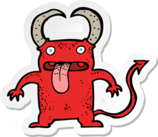 autocollant d'un petit diable de dessin animé png