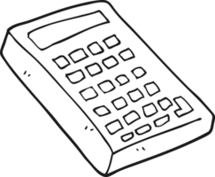 black and white cartoon calculator png