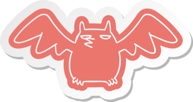 cartoon sticker of a night bat png