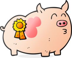cochon gagnant du prix du dessin animé png