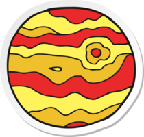 sticker of a cartoon alien planet png