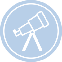 astronomi teleskop cirkulär ikon png