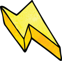 cartoon doodle decorative lightning bolt png