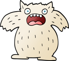 png gradiente ilustração desenho animado yeti monstro