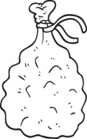 black and white cartoon sack png