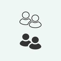 person, people icon set. user, member, group people, teamwork flat style symbol. vector