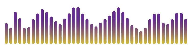 Gradient Wave of the equalizer on isolated background. EQ Vector Illustration. pulse music