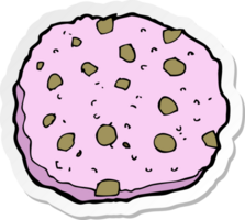 sticker of a pink cookie cartoon png