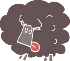 cartoon doodle zwart schaap png